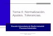 Tema II: Normalización. Ajustes. Tolerancias.lim.ii.udc.es/docencia/din-proind/docs/TemaII.pdf · Las tolerancias geométricas afectan a la forma y posición de un elemento determinado