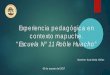 Experiencia pedagógica en contexto mapuche. - fmda.cla_Yañez_F… · Experiencia pedagógica en contexto mapuche. ... 2013 30,40/0 39, 1% 30,40/0 2014 8,30/0 2015 64, 7% 2016 Nivel
