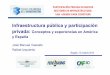 Infraestructura pública y participación privada€¦ · Infraestructura pública y participación privada: Conceptos y experiencias en América y España JoséManuel Vassallo Rafael