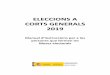ELECCIONS A CORTS GENERALS 2019 · ELECCIONS A CORTS GENERALS 2019 Manual d’instruccions per a les persones que formen les Meses electorals Supervisat per la Junta Electoral Central