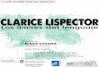 CICLE No només Clarice Lispector - UB · CICLE No només Clarice Lispector . UNIVERSITATDE BARCELONA Programa de Gestió Cultural Universitat de Barcelona Estudis Gallecs i Portuguesos