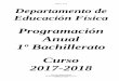 Programación Anual 1º Bachillerato Curso 2017-2018 Educacion Fisica/1... · La materia Educación Física se estructurará en torno a cinco tipos de situaciones motrices diferentes: