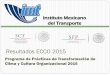 Instituto Mexicano del Transporte - gob.mx€¦ · PROMEDIO IMT DEL FACTOR EN 2014 PROMEDIO IMT DEL FACTOR EN 2015 GLOBAL APF 2015 Permite evaluar las acciones de capacitación orientadas