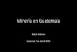 Minería en Guatemala - ICEFI · Deficiencias en los Estudios de Impacto Ambiental (EIA) de cuatro proyectos mineros en Guatemala. 3. Resumen del cierre de minas y una estimación