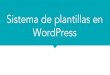 Sistema de plantillas en WordPress - Francisco Torres · 1. Crear un nuevo directorio para tener archivos de plantilla con sus archivos base (style.php, functions.php) 2. Añadir