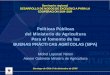 Políticas Públicas del Ministerio de Agricultura Para el fomento de …odepa.gob.cl/odepaweb/publicaciones/NodosExcelencia/... · 2014-07-10 · Seminario regional DESARROLLO DE