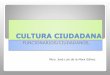 CONCEPTO DE CULTURA CIUDADANA · 2019-09-30 · CULTURA CIUDADANA El concepto de cultura ciudadana se definió en el Plan de Desarrollo Formar Ciudad 1995- 1997, como el “conjunto