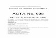 ACTA No. 028 · 2016-08-10 · acta comitÉ de unidad acadÉmica n° 028 del 02 de agosto de 2016 6 peticiÓn. - me permito informar que, por inconvenientes personales, me vi obligada