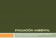 2016 Seminario en Línea sobre la Evaluación Ambiental de ... · PROCESO DE EVALUACION AMBIENTAL 13. ... a un proceso de evaluación ... obligados a adoptar estos valores o podemos