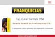 Ing. Guido Santillán MBA Santillan.pdf•Centros de lavado y Lubricación de vehículos. •Centros de Enllantaje y vulcanización. •Locales de venta de computadoras y tecnología