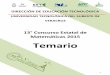 13° Concurso Estatal de Matemáticas 2015 Temarioutsv.com.mx/images/coesma/TEMARIO 2015.pdf · 1 DIRECCIÓN DE EDUCACIÓN TECNOLÓGICA UNIVERSIDAD TECNOLÓGICA DEL SURESTE DE VERACRUZ