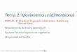 Tema 2: Movimiento unidimensionallaplace.us.es/wiki/images/archive/e/e2/20180926094118... · 2018-09-20 · El movimiento se describe utlizando un sistema de coordenadas defnido respecto