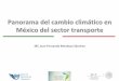 Panorama del cambio climático en México del sector transporte 3- Panorama del cambio climático en...16 06 08 Contaminación del aire y GEI En México, el sector transporte es una