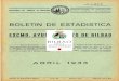 Boletín de Estadística del Ayuntamiento de Bilbao · 152 BOLETÍN DE ESTADÍSTICA DEL AYUNTAMIENTO DE BILBAO 1933-Abril 00 0 z. y 0 'T* in O 0 •^ • -, < h c H MATRIMONIOS SEGÚN