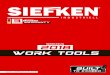 WERKZEUG 2o18 Work tools - UJUETAujueta.com/wp-content/uploads/2017/11/siefken_work_tools... · 2017-12-22 · 2 SiSTEMAS PARA PERFORAción 1 Tecnologías 36 Garantía 5 SiSTEMAS