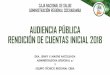 AUDIENCIA PÚBLICA RENDICIÓN DE CUENTAS INICIAL 2018 caja nacional de salud administraciÓn regional cochabamba audiencia pÚblica rendiciÓn de cuentas inicial 2018 ... 97 servicio