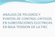 ANALISIS DE PELIGROS Y PUNTOS DE CONTROL CRITICOS EN ... · analisis de peligros y puntos de control criticos en subestaciones electricas en baja tension de la fiec