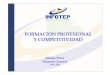 FORMACIÓN PROFESIONAL Y COMPETITIVIDADservicios.infotep.gob.do/pdf_prog_form/Form-Prof-comp-abr2014.pdf · La empleabilidad demanda de los sistemas de formación: • Incorporar