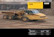 725 Camión Articulado Caterpillar.pdf · El Camión Articulado 725 de Caterpillar ... del motor y las conexiones de traba del convertidor de par y de los embragues de la transmisión