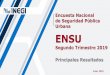 Encuesta Nacional Urbana ENSU - INEGI · Contexto •El INEGI presenta la vigésimo cuarta edición de la Encuesta Nacional de Seguridad Pública Urbana (ENSU). •La ENSU proporciona