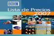 Lista de Precios Enero2007 - BOHNbohn.com.mx/ArchivosPDF/LP014-2007-1.pdfOficinas Corporativas Bosques de Alisos No. 47-A, Piso 5 Col. Bosques de las Lomas México, DF. C.P. 05120
