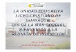 LA UNIDAD EDUCATIVA LICEO CRISTIANO DE GUAYAQUIL LES … · 2014-12-16 · LICEO CRISTIANO DE GUAYAQUIL LES DA LA MAS CORDIAL BIENVENIDA A LA ... • OTORGAR A SUS HIJOS(AS) UN CLIMA