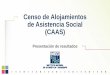Censo de Alojamientos de Asistencia Social (CAAS ... · difundir información de interés nacional, presenta los principales resultados del Censo de Alojamientos de Asistencia Social