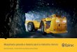 Maquinaria pesada a batería para la industria minera · Maquinaria pesada a batería para la industria minera Electrotransporte –Octubre 2018 | Ing.Rodrigo Guzmán Espino