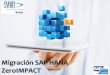 Migración SAP HANA ZeroIMPACT... SAP HANA SAP HANA es una plataforma creada por SAP en el año 2011 en conjunto con sus clientes y socios comerciales, con la finalidad de brindar