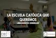 LA ESCUELA CATÓLICA QUE QUEREMOS - CIECciec.edu.co/wp-content/uploads/2018/01/115.-LA... · 6.FISICAMENTEDIFERENTE Una escuela que va a renovar progresivamente sus espacios para