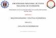UNIVERSIDAD NACIONAL DE PIURA FACULTAD DE ECONOMÍAEl estudio de la relación entre los agregados económicos (indicadores macroeconómicos) tiene una importancia vital para quienes