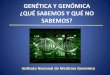 GENÉTICA Y GENÓMICA ¿QUÉ SABEMOS Y QUÉ NO ...inicio.ifai.org.mx/EventosDocumentos/PresentacionMa...Un gen es una secuencia lineal organizada de nucleótidos (ACGT) en la molécula