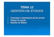 TEMA 12 GESTION DE STOCKS - UCAocw.uca.es/pluginfile.php/188/mod_resource/content/...2. CLASES DE STOCKS Así, si las salidas de almacén son regulares a lo largo del tiempo y los