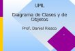 UML Diagrama de Clases y de Objetossel.unsl.edu.ar/ApuntesMaes/2004/UML-DiagramaClaseObjeto.pdf · 2016-02-23 · Diagramas de Clase • Muestra un cjto de elementos que son estáticos,