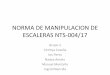 NORMA DE MANIPULACION DE ESCALERAS NTS-004/17taypiqala.com/pluginAppObj_58_01/PRESENTACION-NTS-004.pdf · 2018-01-09 · ESCALERAS SIMPLES Y DOBLES DE TIJERA ARTÍCULO 17 NORMAS DE