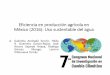 en producción agrícola en México (2016): Uso sustentable del agua · 2017-11-07 · Eficiencia en producción agrícola en México (2016): Uso sustentable del agua A. Gabriela