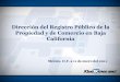 Dirección del Registro Público de la Propiedad y de Comercio en … · Dirección del Registro Público de la Propiedad y de Comercio en Baja California México, D.F. a 11 de enero