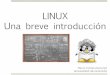 LINUX Una breve introducción - UGR · Comando para crear un directorio mkdir nombre_dir ! Podemos crear el directorio en cualquier lugar del árbol de directorios dando el path!