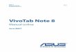 VivoTab Note 8Capítulo 3: Trabajar con Windows® 8.1 Este capítulo proporciona una visión general sobre el uso de Windows® 8.1 en su VivoTab Note 8. Capítulo 4: Recuperar Windows®