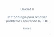Unidad II Metodología para resolver problemas aplicando la POOaula.fia.ues.edu.sv/materialpublico/prn315/2016... · Unidad II Metodología para resolver problemas aplicando la POO