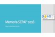 Memoria SEPAP 2018€¦ · RECURSO 3. Programa de Formación para el Empleo (14 usuarios) ... 15.-Actividades de Ocio y tiempo libre los fines de semana. 16.-Actividades semanales