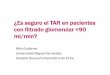 ¿Es seguro el TAR en pacientes con filtrado glomerular
