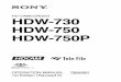 HD CAMCORDER HDW-730 HDW-750 HDW-750P · 3-2-4 Grabación de una marca de inicio de grabación .....3-20 3-2-5 Iniciar la filmación con unos segundos procedentes de un ... tecnología