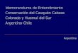 Conservación del Cauquén Cabeza Colorada y Huemul del Sur Argentina … · 2014-12-10 · Tratado entre la Argentina y Chile sobre Medio Ambiente (1991) Protocolo Específico Adicional
