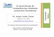 Dr. Sergio Tobón Formación · 2015-02-06 · Dr. Sergio Tobón Tobón Bogotá: Cife, 2009 stobon@cife.ws Formación Básica El aprendizaje de competencias mediante proyectos formativos