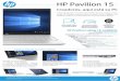 HP Pavilion 15 - TecnoBodega...con B&O Play y HP Audio Boost Con el nuevo procesador AMD® Ryzen con gráficos Radeon Vega integrados Diseño delgado y ligero con detalles metálicos