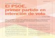 Encuesta Preelectoral El PSOE, primer partido en intención ... · N 2 MAYO 2015 V Desde una perspectiva ideológico-política, la autoubicación media de los españoles en un eje