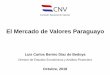 El Mercado de Valores Paraguayo - cnv.gov.py€¦ · 1. Reseña Histórica 1977 1979 Fundación de la Bolsa Suspensión Temporal de Actividades 1991 Ley 94/91 Mercado de Capitales
