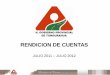 RENDICION DE CUENTAS - Gob€¦ · MUESTRAS DE ARTE (Promedio de 3 actividades por semana) ... Construyendo caminos Acción directa y Convenios con Juntas . 8 rutas turísticas cantonales