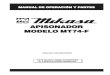APISONADOR MODELO MT74-F€¦ · Peligros Visuales y Auditivos Otros mensajes importantes son dados a través de este manual para ayudar a prevenir daños en su apisonador, a otra